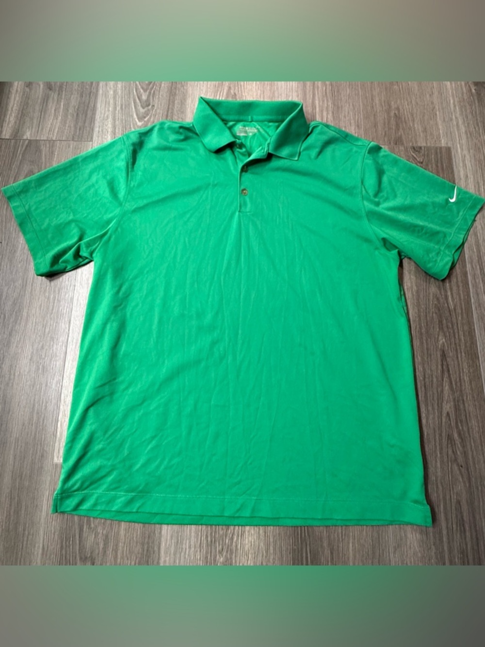 Nike Golf Green Polo & Navy/Green Stripe Polo Set Short Sleeve XL Dri Fit - Picture 5 of 11
